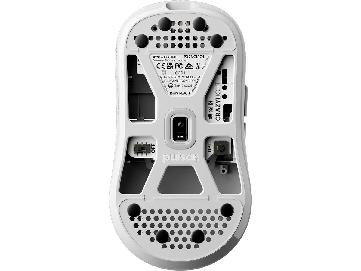 Pulsar X2N CrazyLight Mini gamingmus (hvit) Gamingmus
