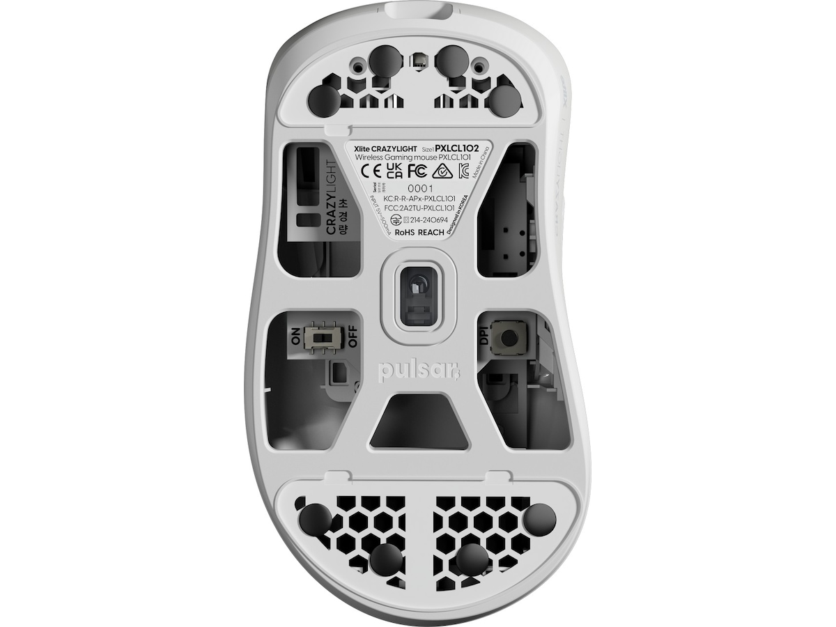 Pulsar Xlite CRAZYLIGHT Medium trådløs gamingmus (uyuni white) Gaming Mus