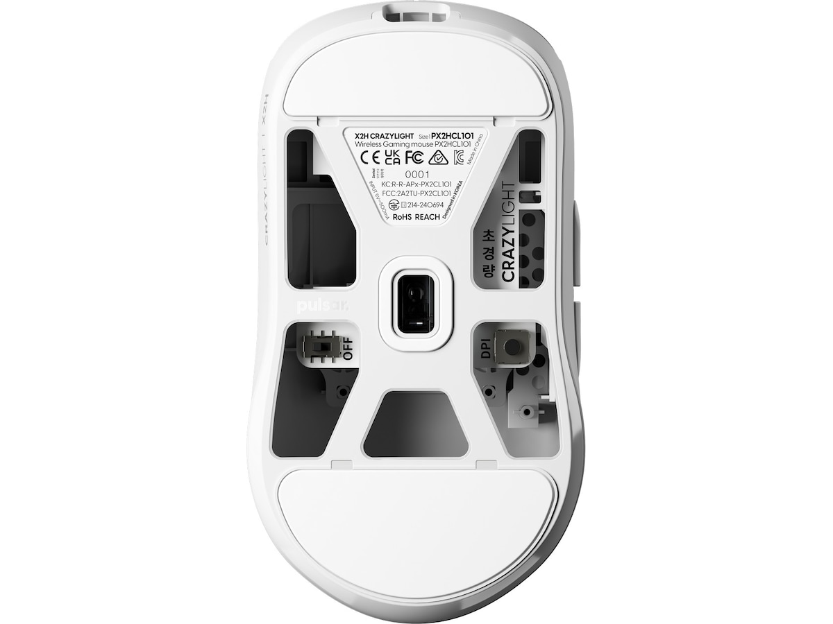 Pulsar X2H CRAZYLIGHT Mini (uyuni hvit) Gaming Mus