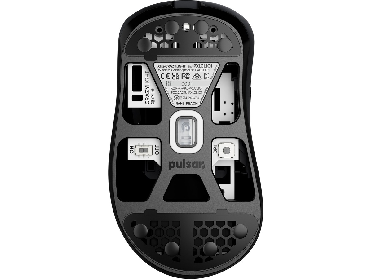 Pulsar Xlite CRAZYLIGHT Medium trådløs gamingmus (jet sort) Gaming Mus