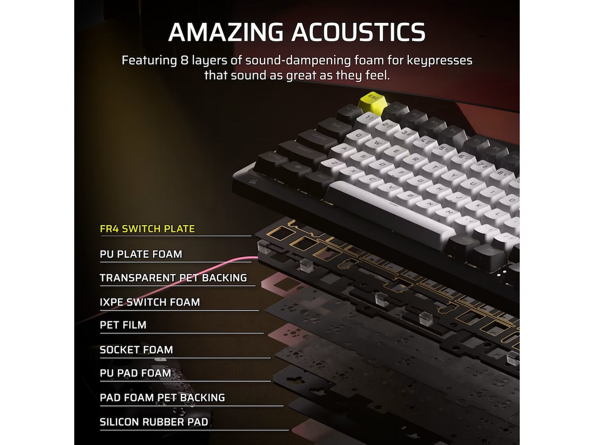 Corsair MAKR PRO 75 Hall Effect Gaming Keyboard Gamingtastatur
