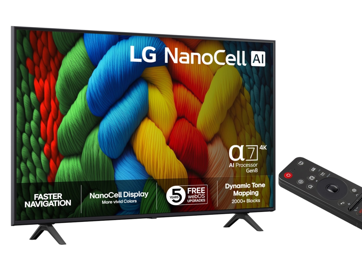 LG 55" NANO80 AI 4K NanoCell Smart TV (2025) + lydplanke 60 - 69 tommer TV