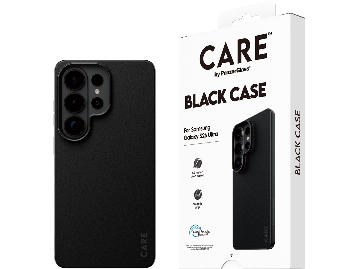 PanzerGlass CARE Galaxy S26 Ultra TPU-deksel (sort) Deksel til mobiltelefon