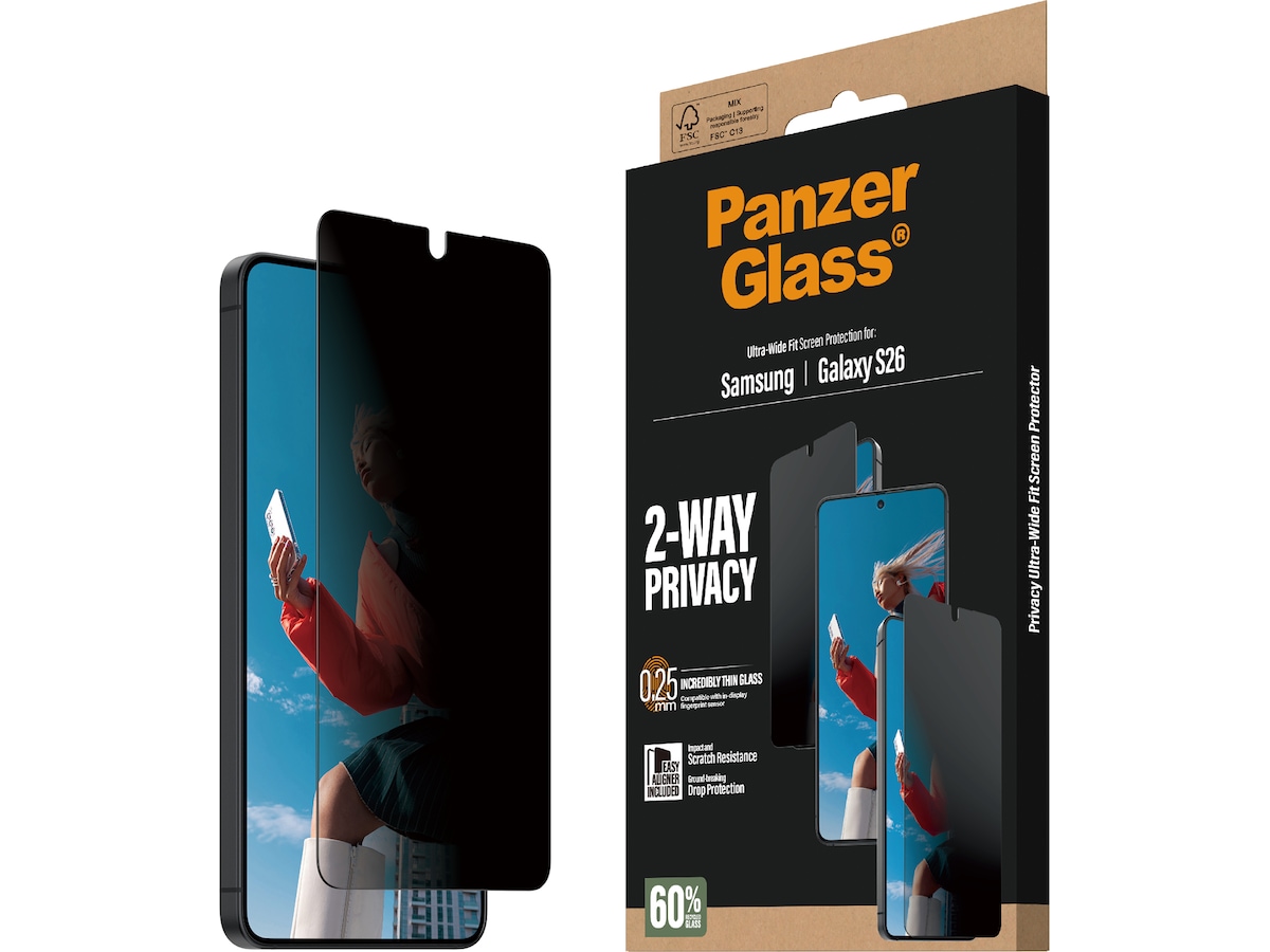 PanzerGlass Galaxy S26 2-veis personvern skjermbeskytter Skjermbeskyttelse
