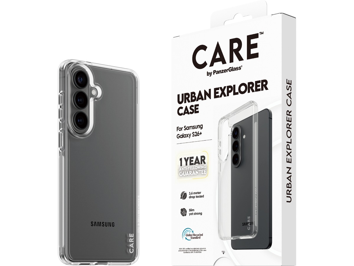 PanzerGlass CARE Galaxy S26+ Urban Explorer deksel (gjennomsiktig) Deksel til mobiltelefon