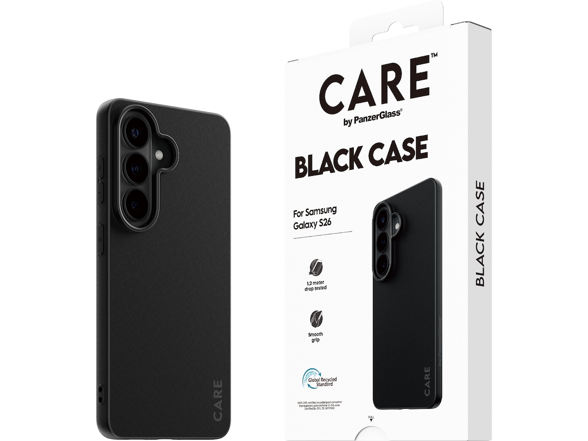 PanzerGlass CARE Galaxy S26 TPU-deksel (sort) Deksel til mobiltelefon