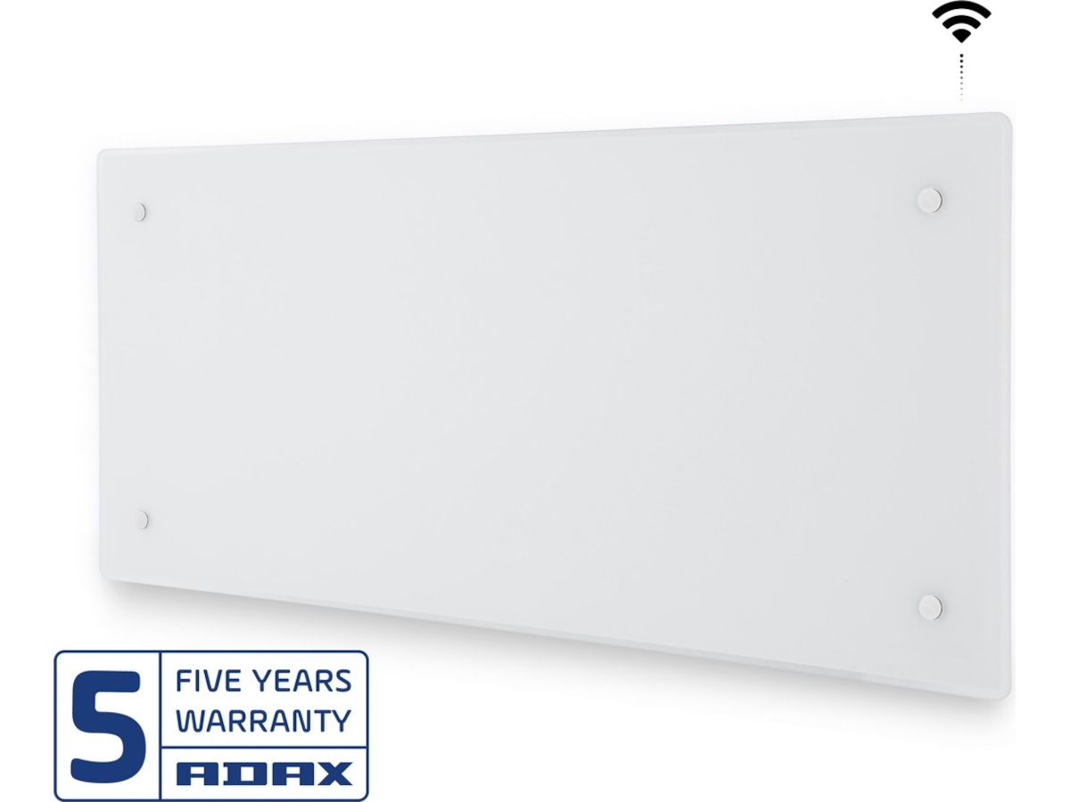 Adax Clea WiFi panelovn glass 1000W, 2-pakning (hvit) Panelovner