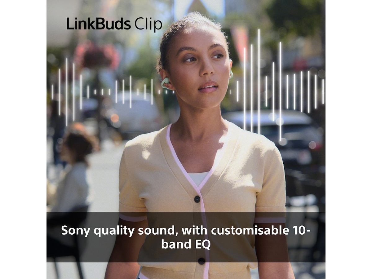Sony LinkBuds Clip åpne øretelefoner (Gråbeige) Hodetelefoner