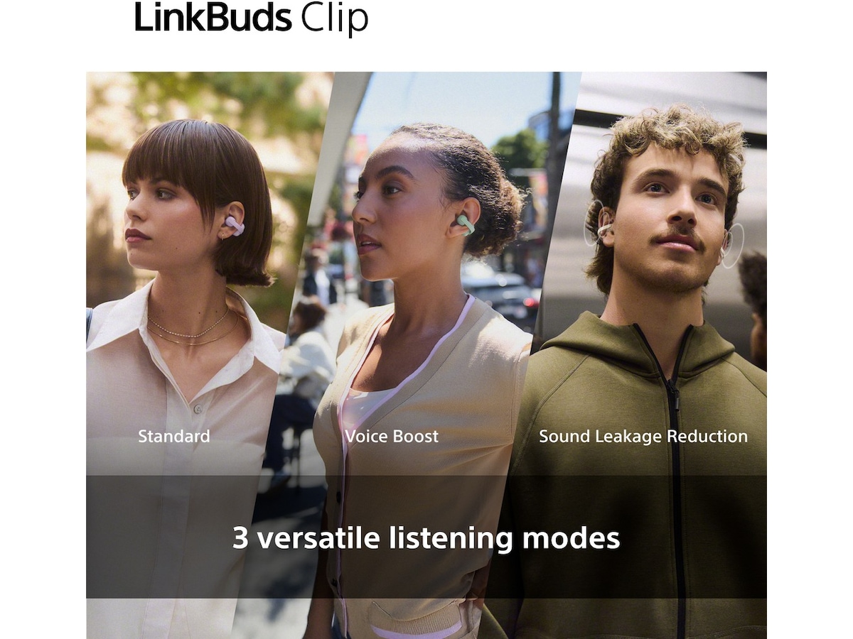 Sony LinkBuds Clip åpne øretelefoner (Lavendel) Hodetelefoner