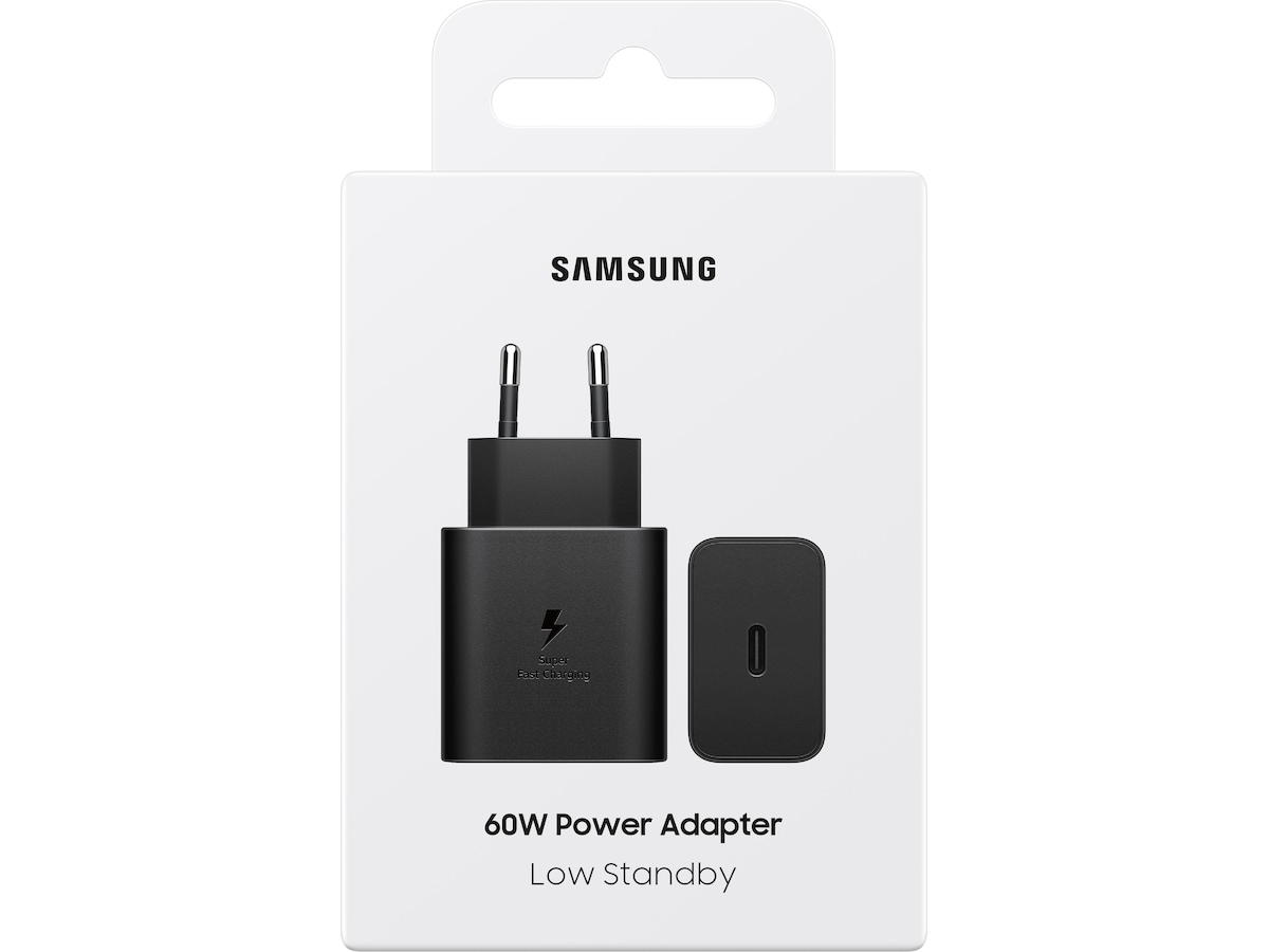 Samsung 60W Vegglader (sort) Mobilladere