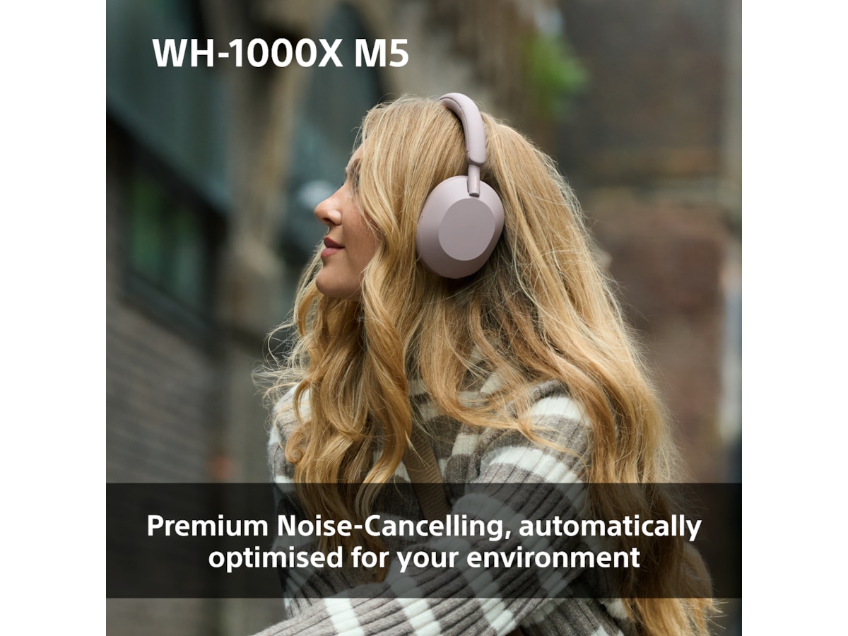 Sony WH-1000XM5 trådløse hodetelefoner, Over-Ear (blå) + WF-510 Buds Hodetelefoner