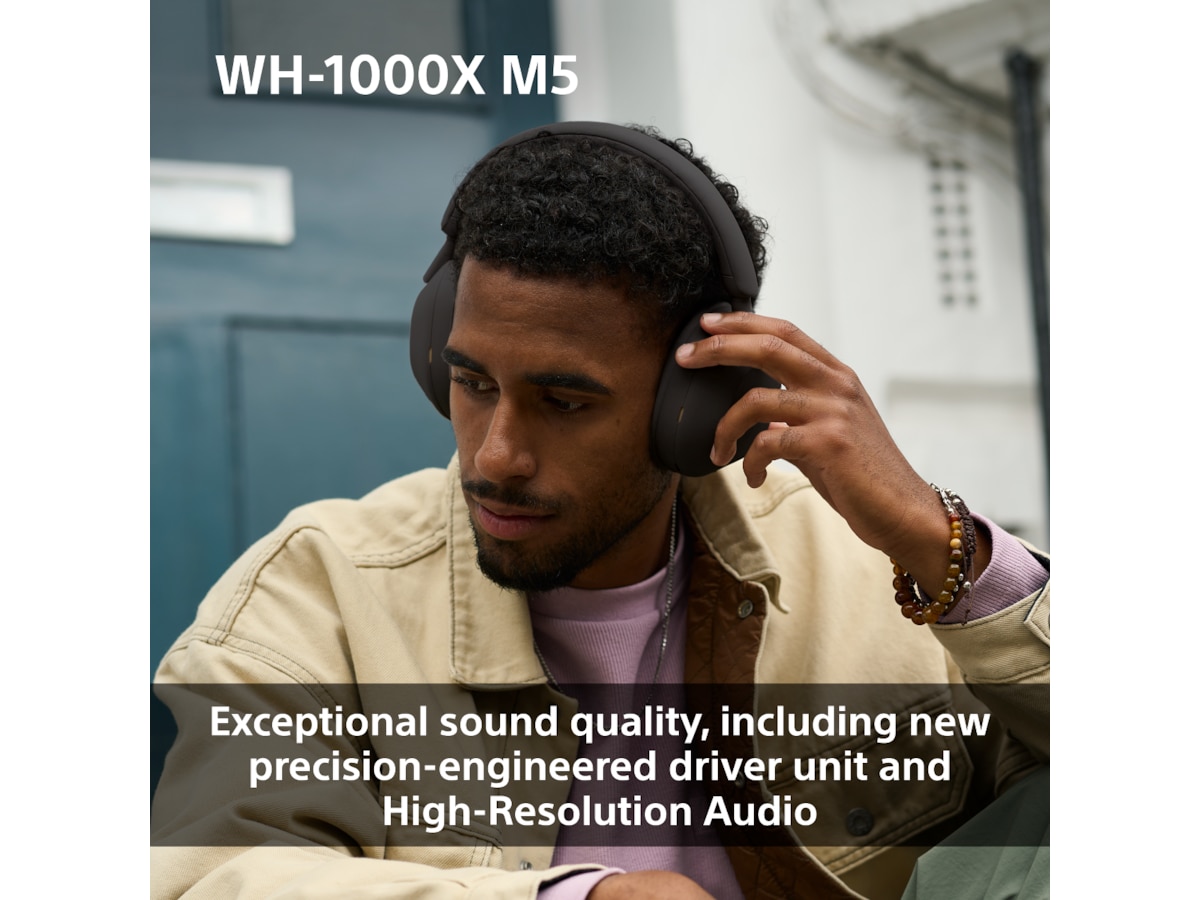 Sony WH-1000XM5 trådløse hodetelefoner, Over-Ear (blå) + WF-510 Buds Hodetelefoner