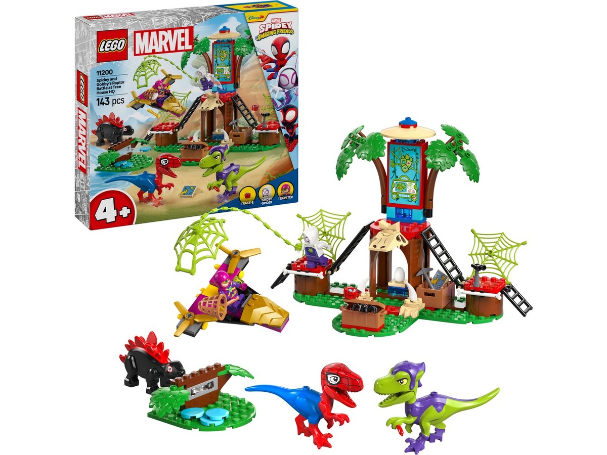 LEGO Spidey Spidey og Gobbys raptorkamp ved hovedkvarteret i treet 11200 LEGO