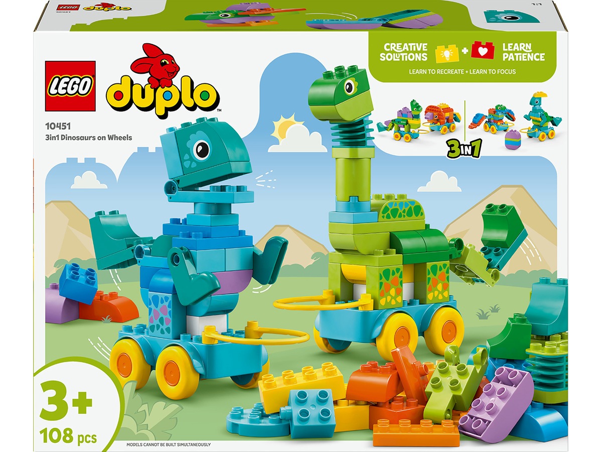 LEGO DUPLO Town 3-i-1 Dinosaurer på hjul 10451 LEGO