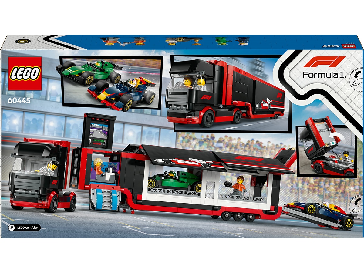 LEGO City F1-lastebil med RB20 & AMR24 F1-biler 60445 LEGO