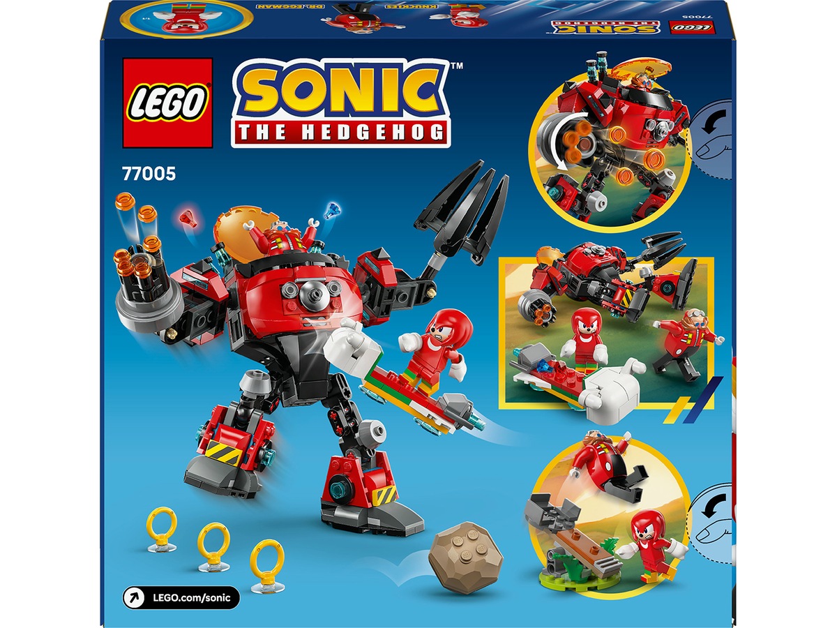 LEGO Sonic Knuckles mot Dr. Eggmans Egg Crusher robot 77005 LEGO