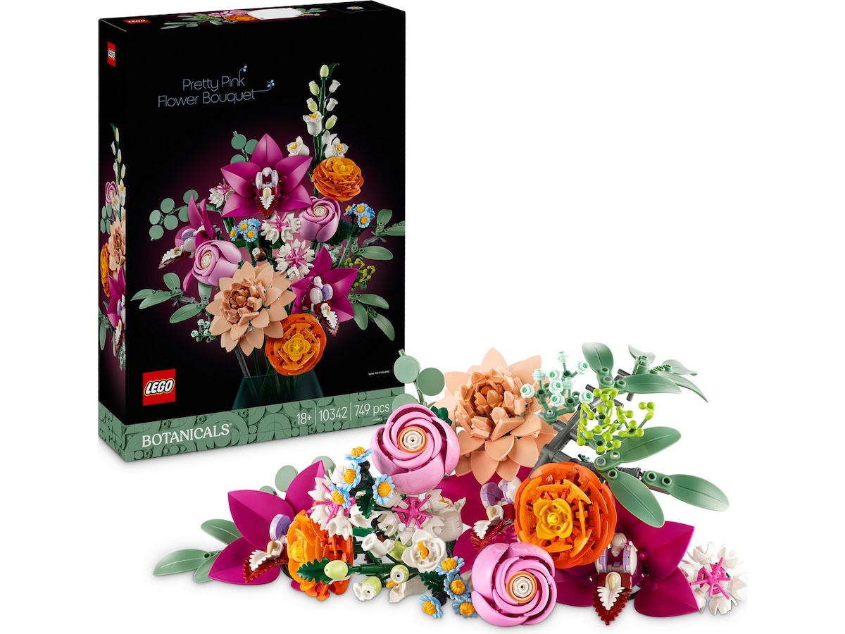 LEGO Botanicals Vakker bukett med rosa blomster 10342 LEGO