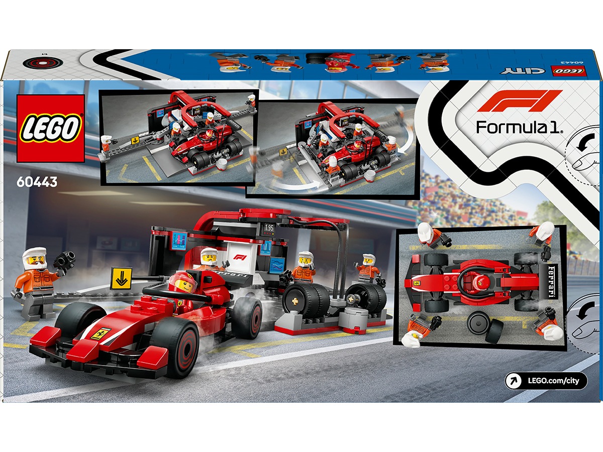 LEGO City F1 pitstopp & pitteam med Ferrari bil 60443 LEGO