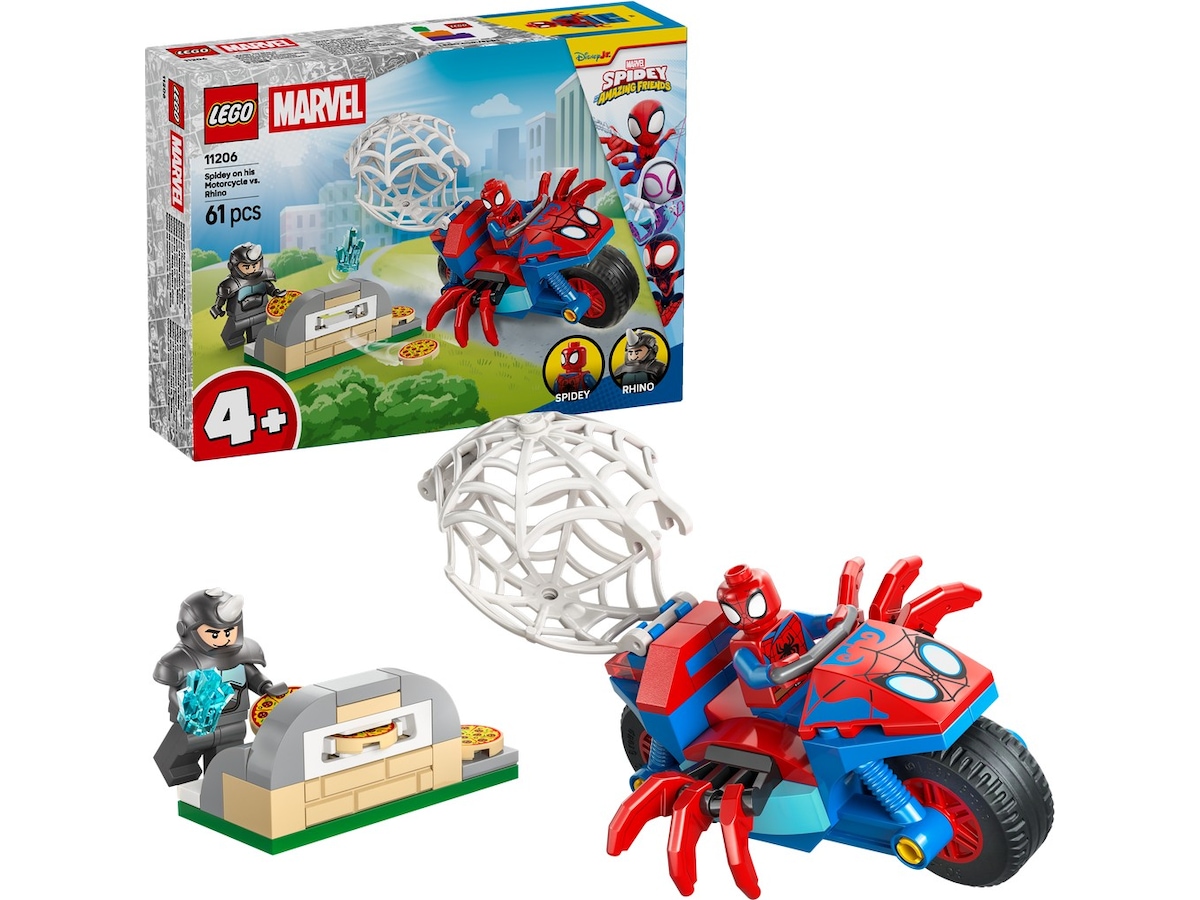 LEGO Spidey på motorsykkel mot Rhino 11206 LEGO