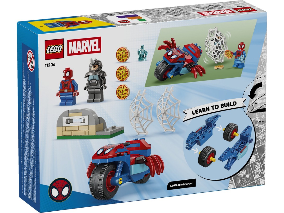 LEGO Spidey på motorsykkel mot Rhino 11206 LEGO