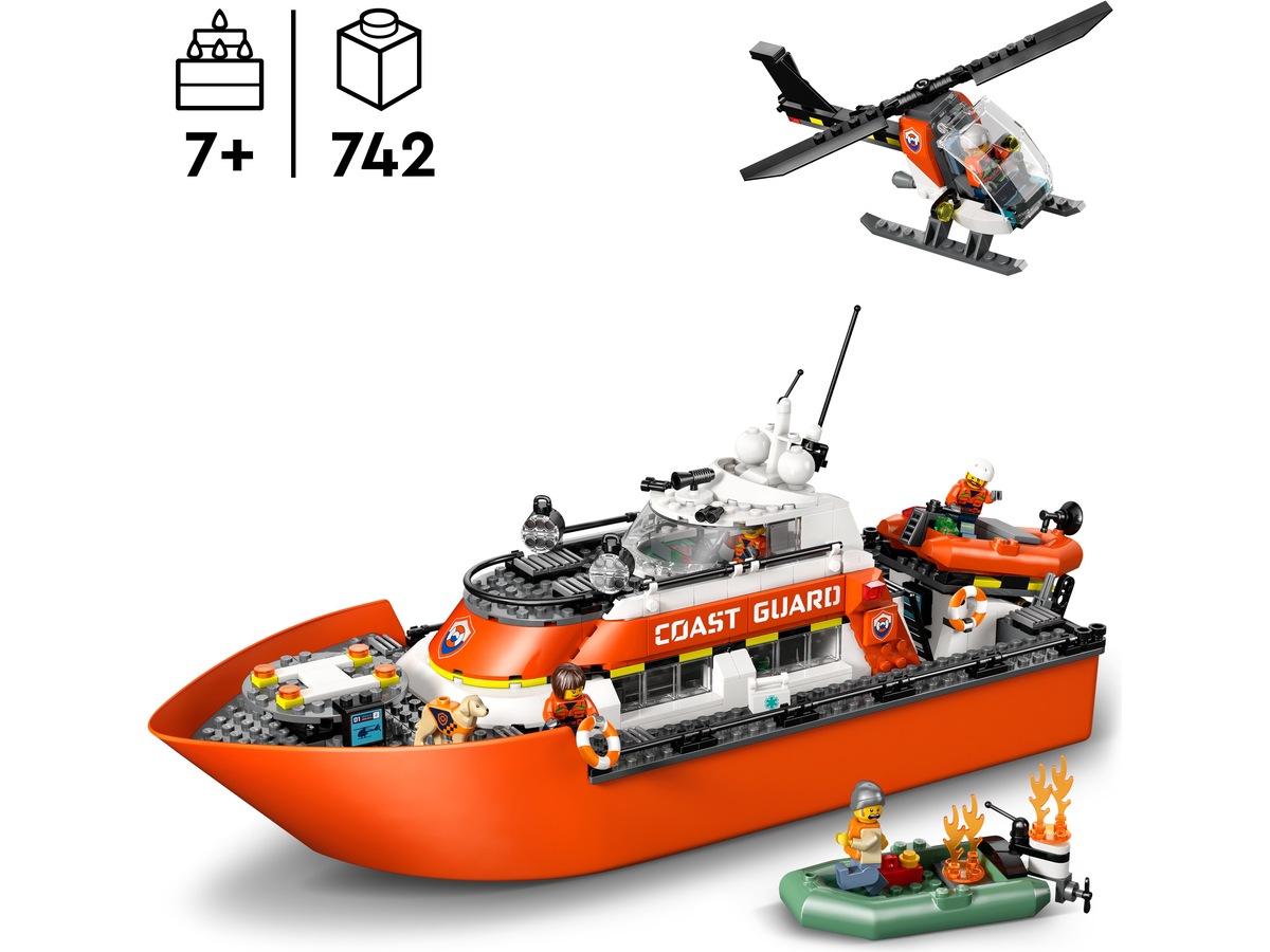 LEGO City Kystvaktens helikopter og redningsbåt 60504 LEGO