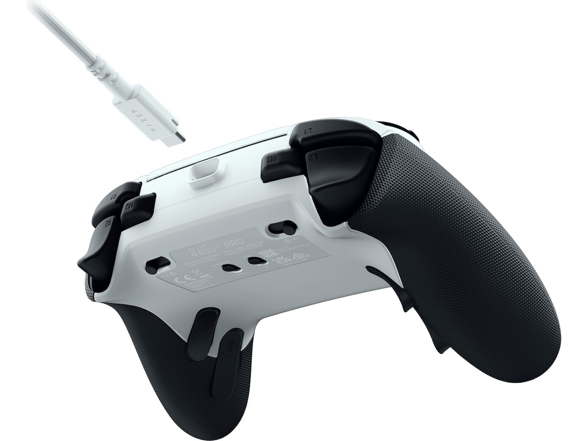 Razer Raiju V3 Pro trådløs kontroller for PS5 og PC (hvit) Tilbehør til PS5