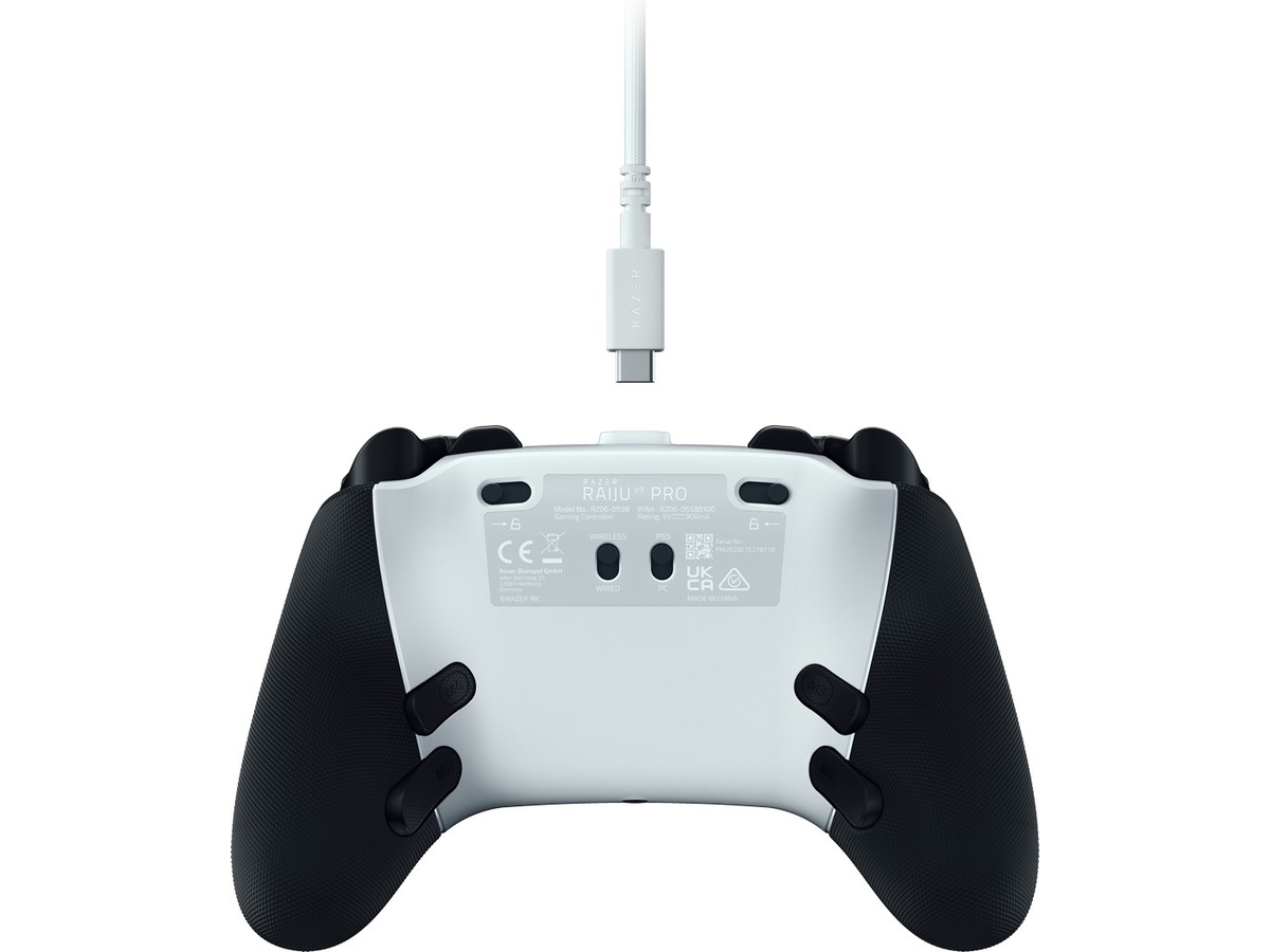 Razer Raiju V3 Pro trådløs kontroller for PS5 og PC (hvit) Tilbehør til PS5