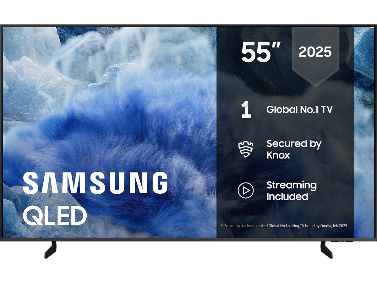 Samsung 55" Q8FA QLED 4K Smart TV (2025) + lydplanke 50 - 59 tommer TV