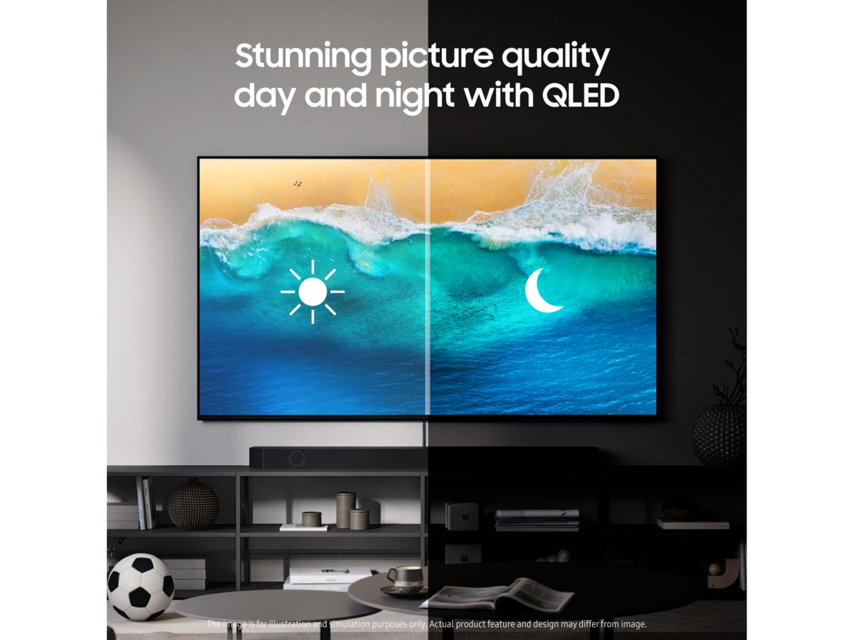 Samsung 55" Q8FA QLED 4K Smart TV (2025) + lydplanke 50 - 59 tommer TV