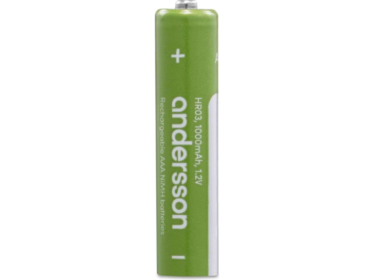 Andersson oppladbare AAA-batterier, 2x4-pk Batterier til generell bruk