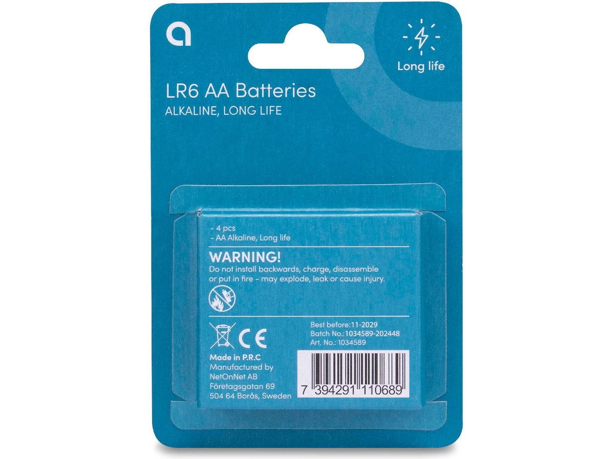Andersson AA batteri, 2x4-pk Batterier til generell bruk