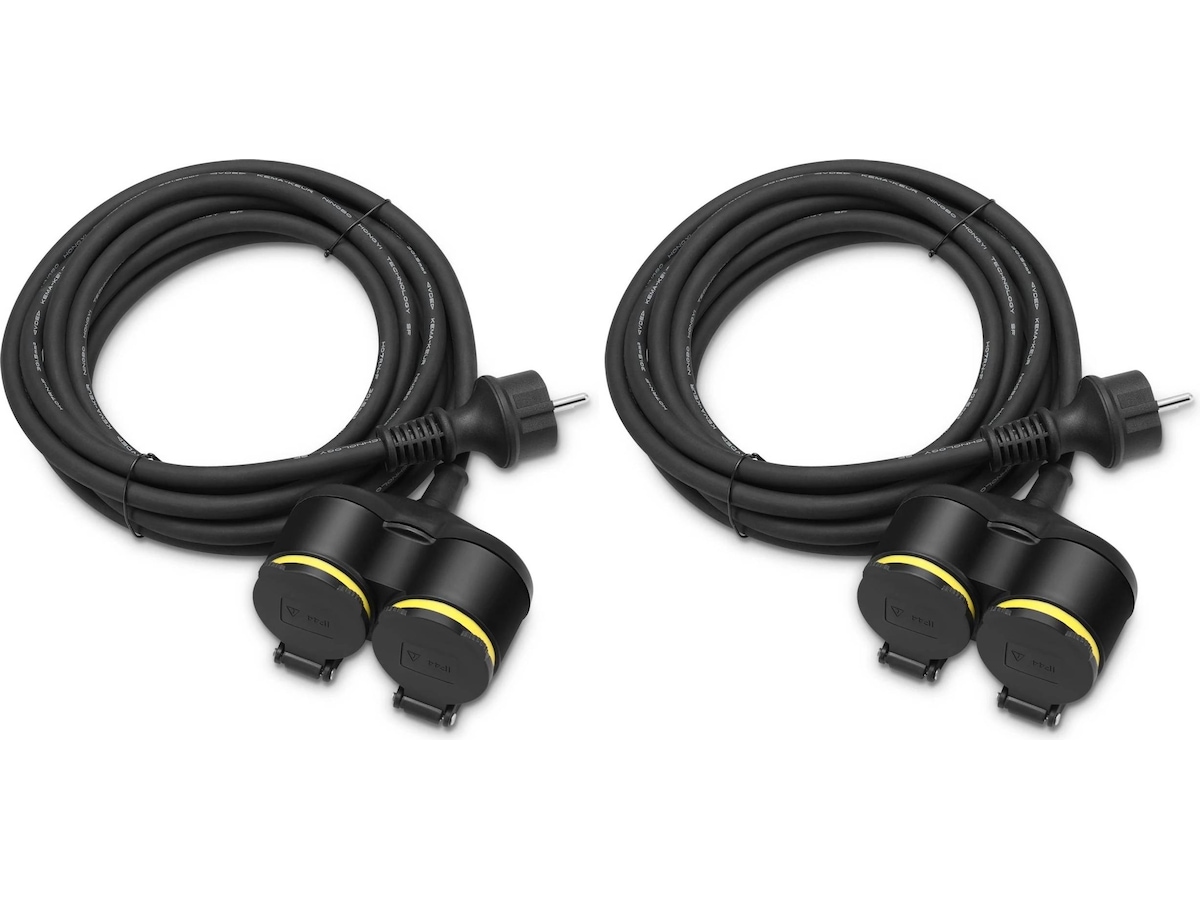 Andersson ECO 3.0 dobbel skjøteledning 5m 2-pakning Skjøtekabel & forgrener