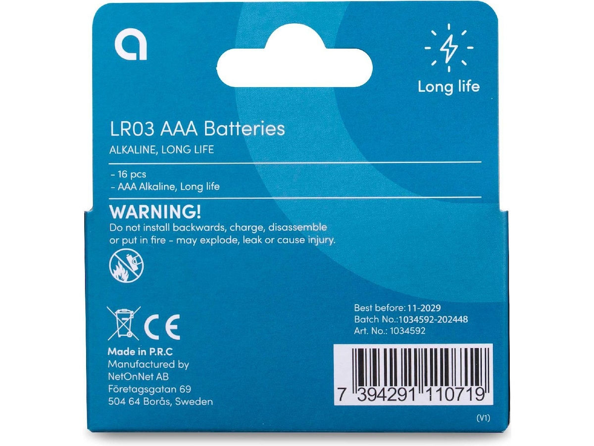 Andersson AAA batteri, 2x16-pk Batterier til generell bruk