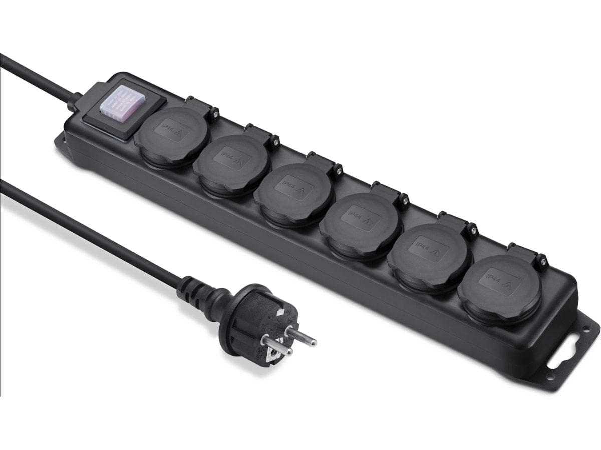 Andersson 6-veis strømforgrener 2-pack Skjøtekabel & forgrener