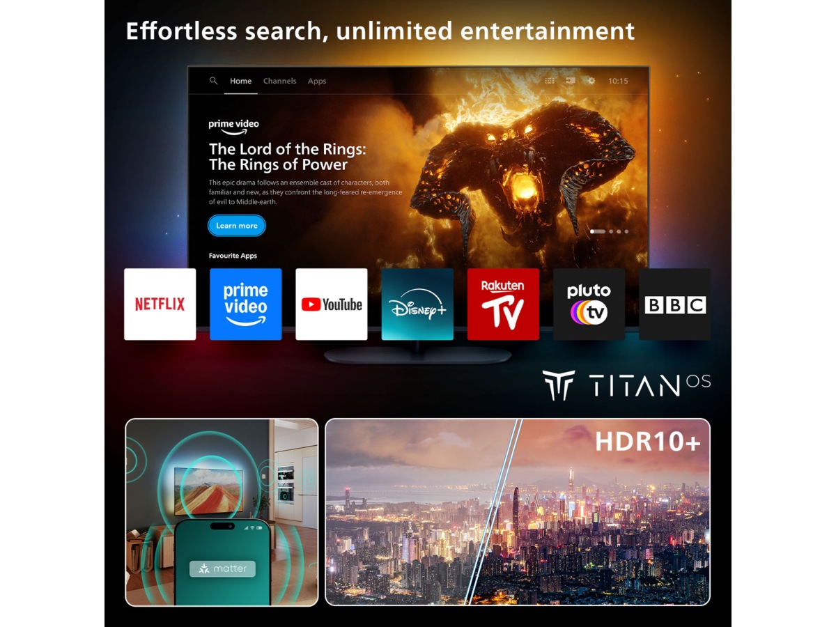 Philips 65" PUS8000/12 4K LED Smart Ambilight TV (2025) -B-Grade Demo TV/projektor