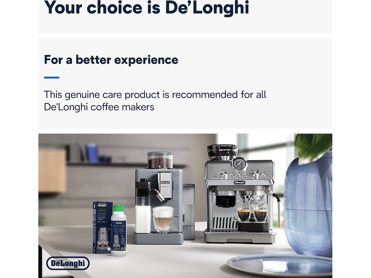 DeLonghi 200 ml DLSC202 avkalkningsmiddel Tilbehør til kaffemaskiner