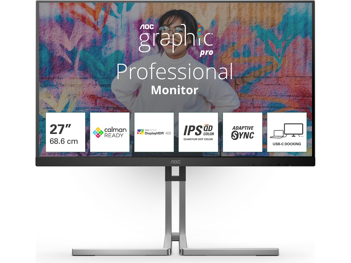 AOC 27" skjerm Graphic Pro Series Q27U3CV Skjermer