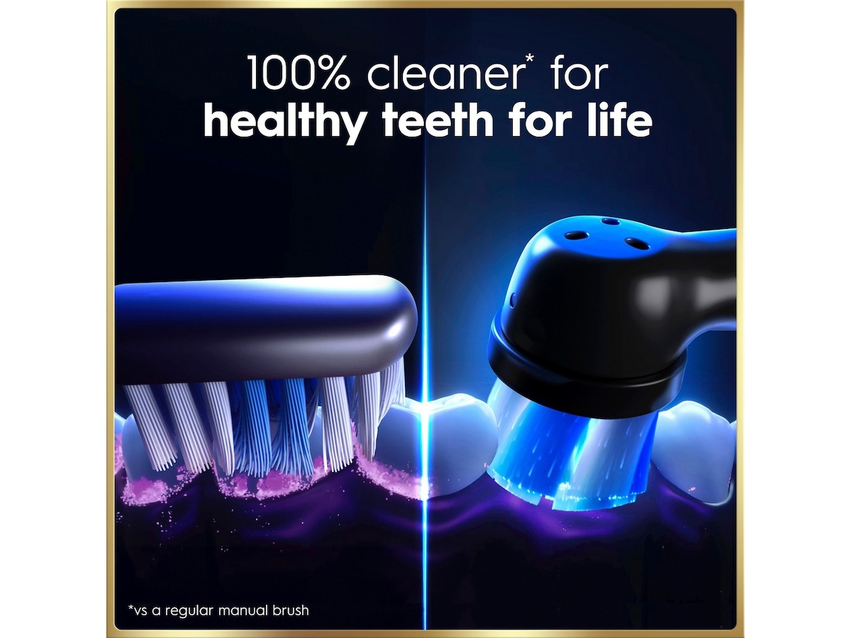 Oral-B iO9 elektrisk tannbørste Duo-pack (sort og rosa) Tannbørstehoder
