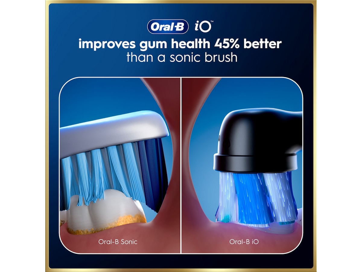 Oral-B iO9 elektrisk tannbørste Duo-pack (sort og rosa) Tannbørstehoder