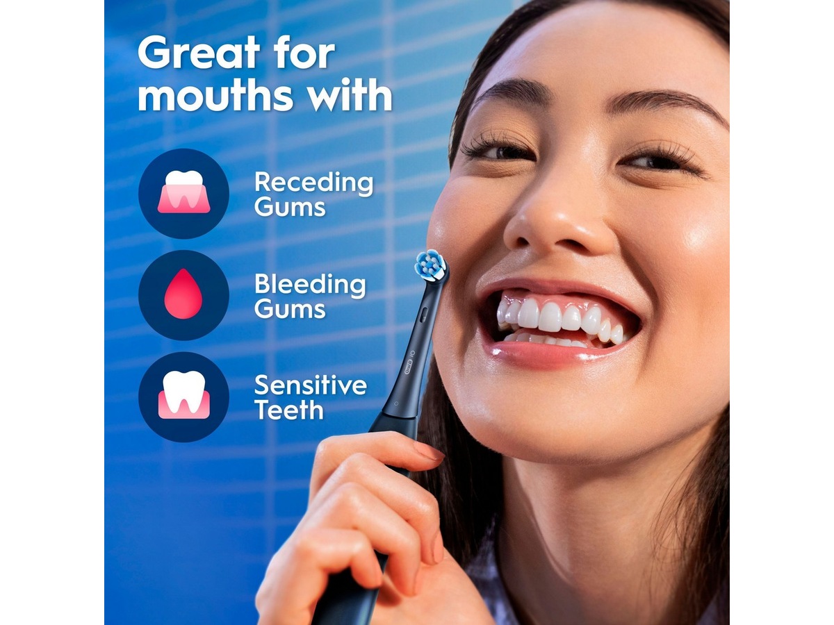 Oral-B iO3 elektrisk tannbørste (sort) Tannbørstehoder