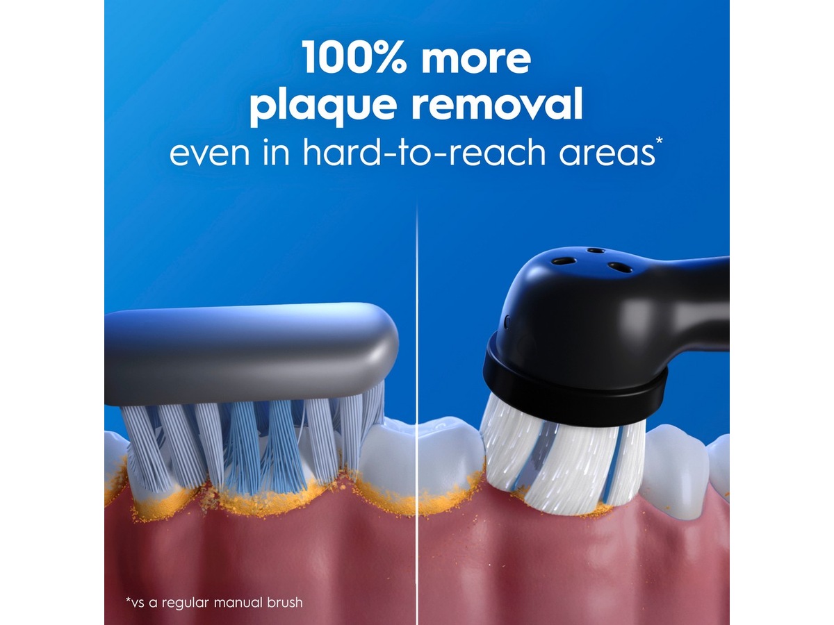 Oral-B iO 2 elektrisk tannbørste (Night Black) Tannbørstehoder