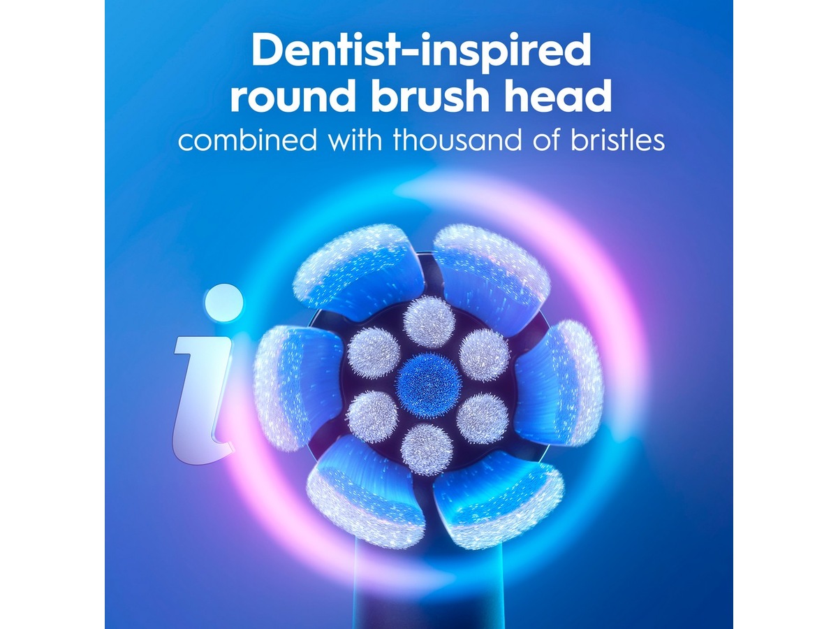 Oral-B iO 2 elektrisk tannbørste (Night Black) Tannbørstehoder