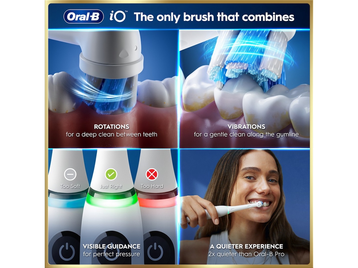 Oral-B iO9 elektrisk tannbørste (hvit) Tannbørstehoder
