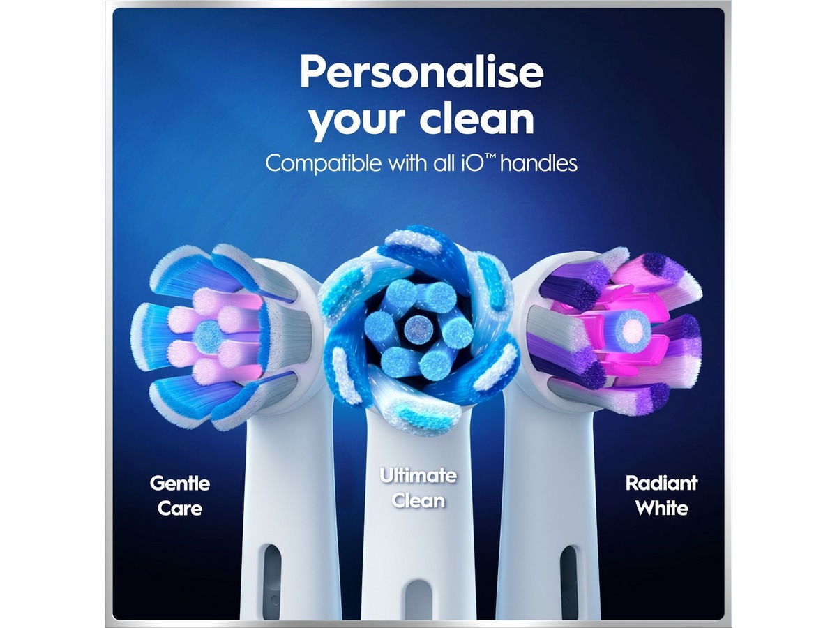 Oral-B iO6 elektrisk tannbørste (hvit) Tannbørstehoder