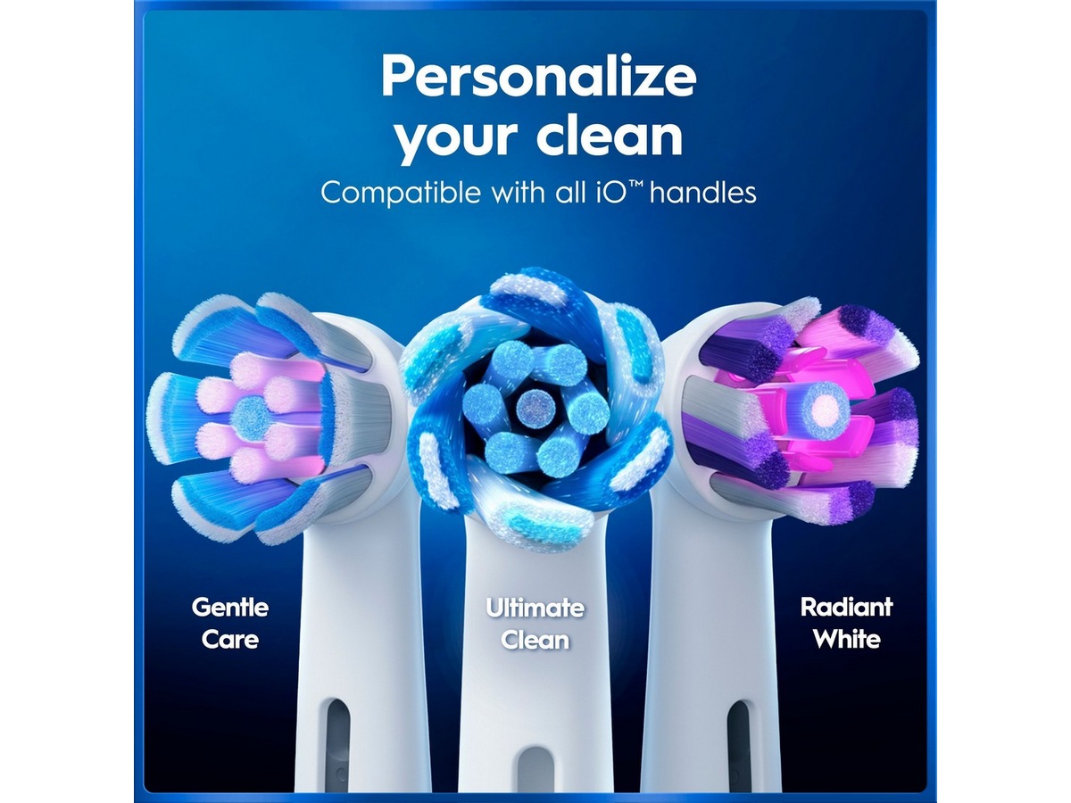 Oral-B iO5 elektrisk tannbørste (hvit) Tannbørstehoder