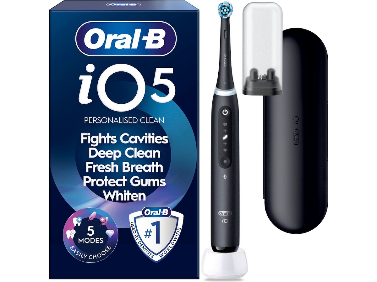Oral-B iO5 elektrisk tannbørste (rosa) Tannbørstehoder