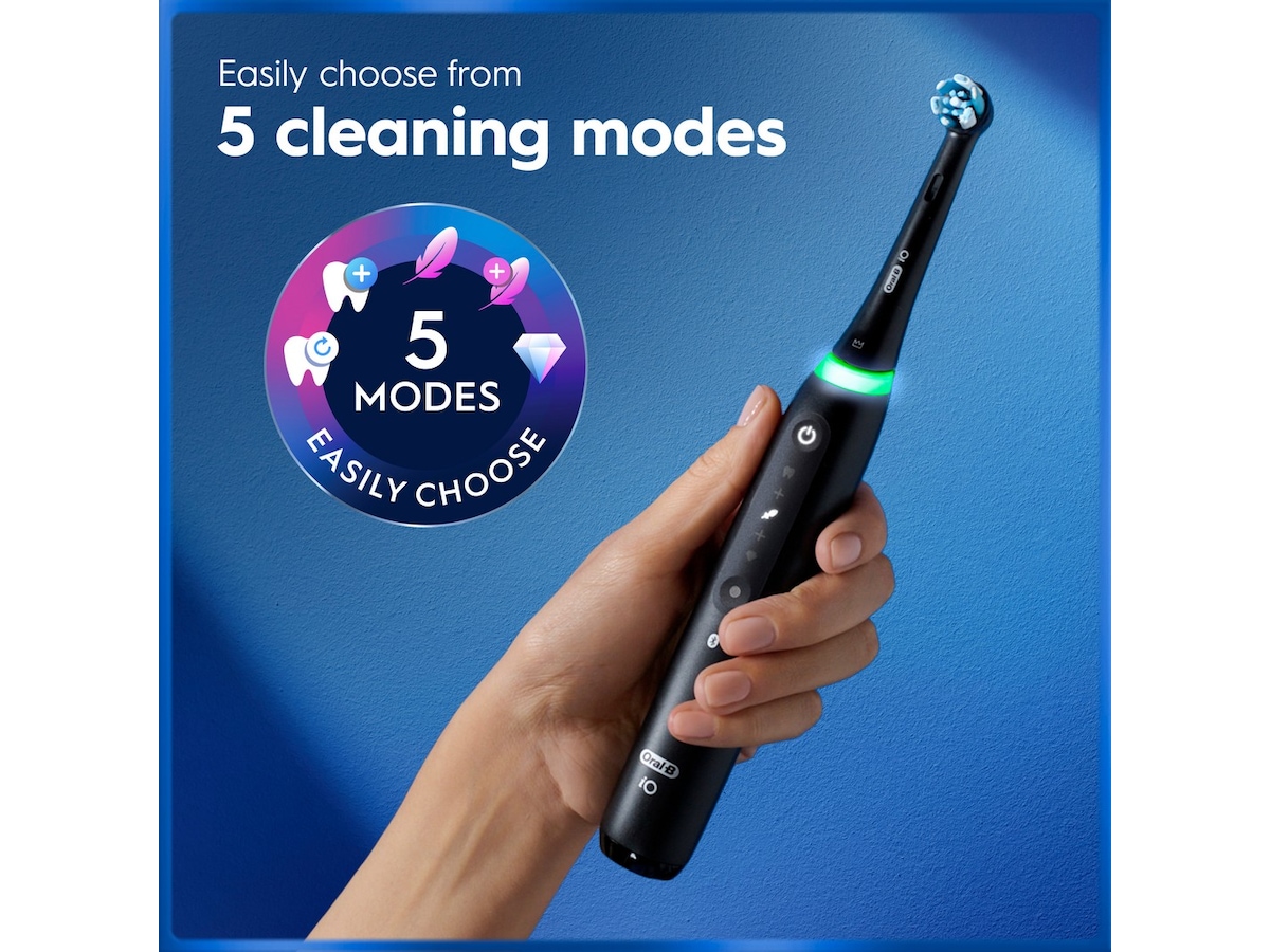 Oral-B iO5 elektrisk tannbørste (rosa) Tannbørstehoder