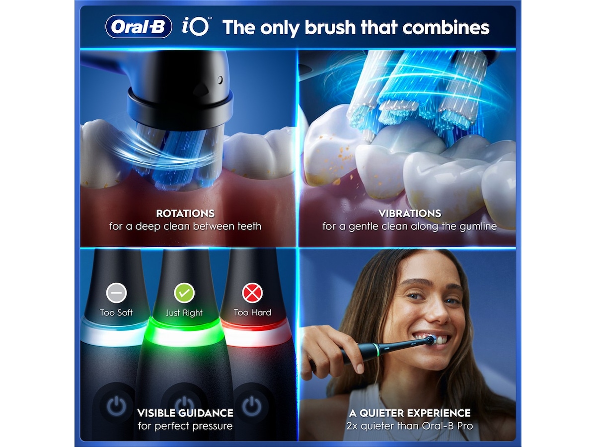 Oral-B iO5 elektrisk tannbørste (rosa) Tannbørstehoder