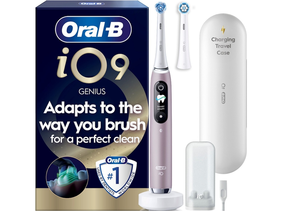 Oral-B iO9 elektrisk tannbørste (rosa) Tannbørstehoder