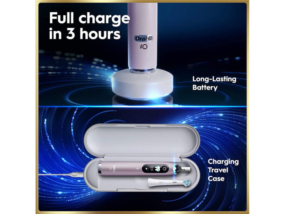 Oral-B iO9 elektrisk tannbørste (rosa) Tannbørstehoder